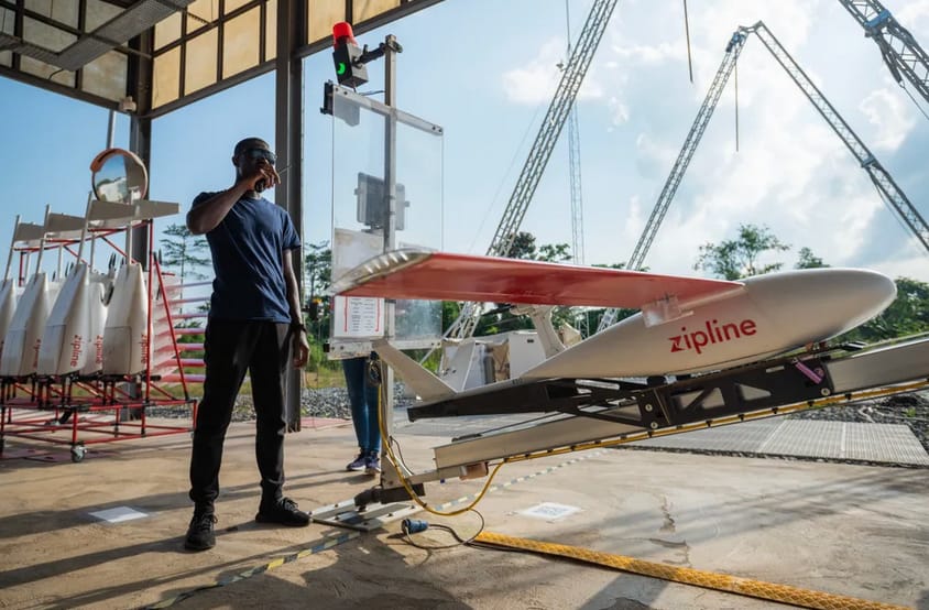 Zipline drone delivery